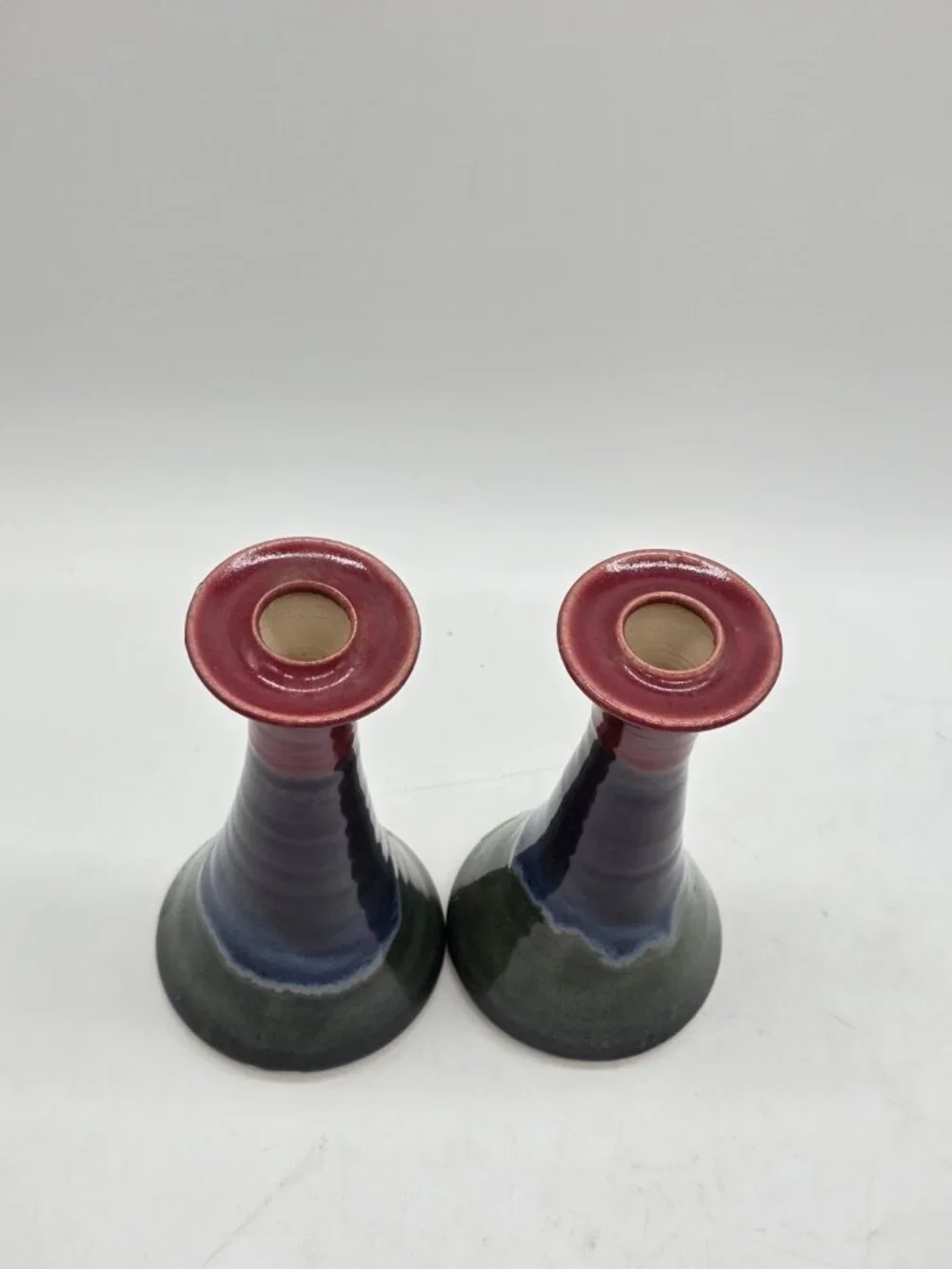 Cady Clay Works Art Pottery Candlesticks & Matching Pitcher Southwest Cottage